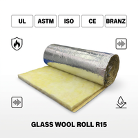 Isolation thermique haute température ASTM C411, rouleau de laine de verre FSK R11, isolation de haute qualité, couverture en fibre de verre avec feuille d'aluminium