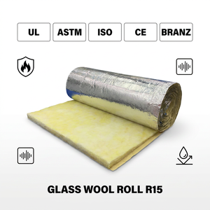 Isolation thermique haute température ASTM C411, rouleau de laine de verre FSK R11, isolation de haute qualité, couverture en fibre de verre avec feuille d'aluminium - Product Image 1