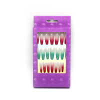 Logo imprimé gratuit, boîte d'emballage moderne pour ongles à pression, boîte à ongles extra large