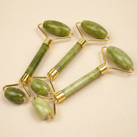 Ensemble de rouleaux de jade naturel et Gua Sha pour massage facial, outil de soin de la peau, planche de raclage en forme de cœur en silicone insonorisée, vente en gros