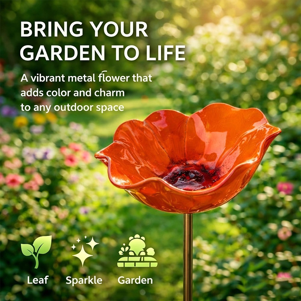 Carte à insérer florale-orange-diamètre 15 cm