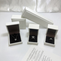 Boîte à bijoux personnalisée en cuir PU, boîte d'emballage pour bracelets, bagues et colliers