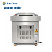 Shuchen Electric One-Piece 304 RVS Dubbele Kamer Vacuümsealmachine voor Voedsel, Vlees, Fruit, Groenten en Folie