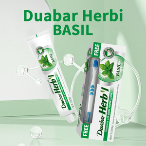 Albahaca cuidado bucal blanqueamiento 150g <span class=keywords><strong>pasta</strong></span> de dientes y cepillo de dientes Anti amarillo limpieza <span class=keywords><strong>pasta</strong></span> de dientes - Product Image 3