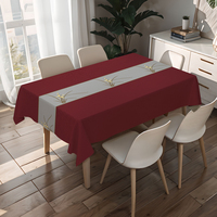 Nappe de table RNPT, nappe carrée imperméable à imprimé turquoise, nappe réutilisable en plastique, rouleau de plastique pour le camping et le jardin