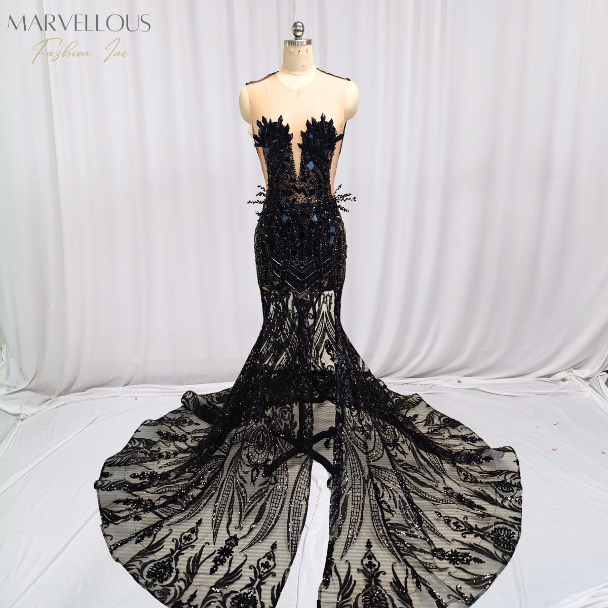 open lace back dress Strappy-Back Long Satin Prom Dress with Beads Dark Hunter Green / 8
