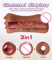 Masturbador 3 en 1 Ano Culo Boca Vagina Real Bolsillos Pussy para Hombres Juguetes Sexuales Masculinos Juguetes Sexuales para Adultos Juguetes Eróticos Masturbador Masculino