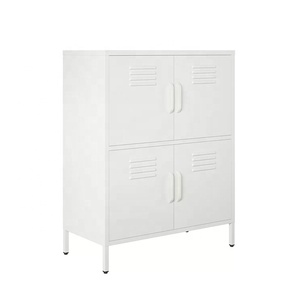 Gran oferta, armario de almacenamiento de acero Vertical con puerta abatible de 4 puertas, muebles de sala de estar, aparador Credenza para dormitorio, sala de estar de Metal - Product Image 1