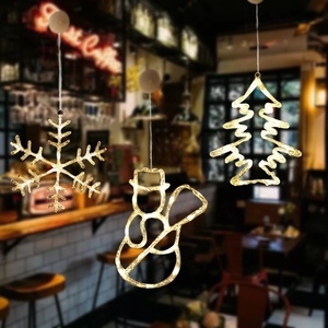 Hot bán giáng sinh trang trí Acrylic bông tuyết Hình Pin Powered cốc hút cửa sổ treo <span class=keywords><strong>LED</strong></span> ánh sáng - Product Image 2