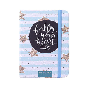 Cuaderno forrado de rejilla de tamaño B5 al por mayor Corazón de estrella dorada hecho en Shanghái PP papelería regalo costura estudiante diario cuaderno chino - Product Image 5