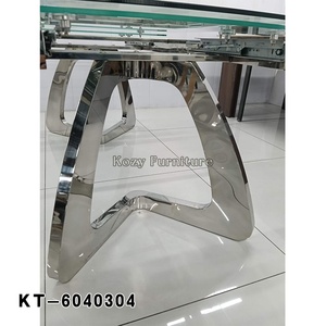 <span class=keywords><strong>Mesa</strong></span> de <span class=keywords><strong>Comedor</strong></span> Moderna de Lujo Ligero con Vidrio Templado, Estructura de <span class=keywords><strong>Acero</strong></span> Inoxidable, Diseño Simple <span class=keywords><strong>y</strong></span> Creativo, <span class=keywords><strong>Extensible</strong></span> - Product Image 4