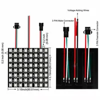 Panel de píxeles RGB Flexible WS2812B, pantalla de visualización DIY programable de 5V, WS2812 8X8 16x16 32x32, pantalla LED de matriz de Panel direccionable