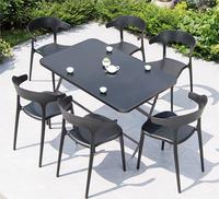 Vente en ligne de chaise de table pliante d'extérieur combinaison cour jardin terrasse café balcon extérieur loisirs chaise en plastique