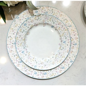 <b>Cheap</b> Price Nordic Pastoral Style Floral Kitchen Accessories Ceramic Dinnerware Plates With Floral - Product Image 3