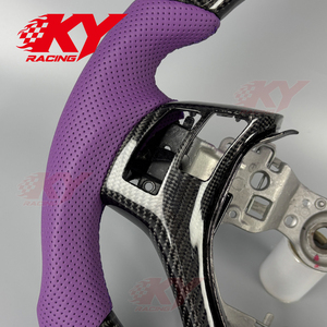 อุปกรณ์ตกแต่งรถยนต์สำหรับ Lexus GS350 GS300 GS250 ES350 ES300 ES250 ES200 RX350 RX450 พวงมาลัยคาร์บอนไฟเบอร์แบบกำหนดเองพร้อมไฟ LED แสดงรอบเครื่องยนต์ - Product Image 2