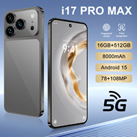 Smartphone A17 Pro 5G LTE, batterie 8000 mAh, écran OLED HD 7,3 pouces, processeur Octa Core, caméra arrière 108 MP, 120 Hz, anglais