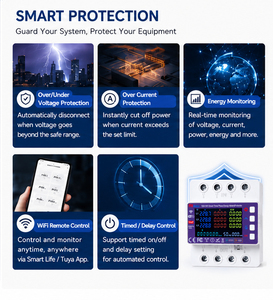 <span class=keywords><strong>Compteur</strong></span> d'énergie intelligent triphasé WiFi RMshebei 100A avec protection réglable, <span class=keywords><strong>compteur</strong></span> de surveillance de puissance sur rail DIN, application Tuya - Product Image 3