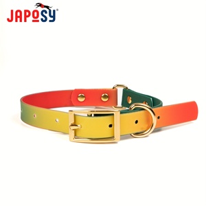 Sıcak satış özel Logo PVC köpek tasması tasma kayış seti lüks katı desen naylon su geçirmez avcılık dişli fabrika toptan - Product Image 1