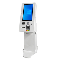 Kiosque en libre-Service 21.5 ''pour l'enregistrement Civil d'un bâtiment du gouvernement Terminal de kiosque de paiement utilitaire avec lecteur de carte impression A4