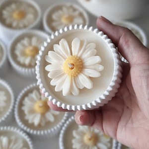 Kit Fai-da-Te per Candela alla Camomilla in Gesso, Decorazione Creativa per Ambienti, Regalo Artigianale di Nicchia - Product Image 6