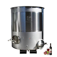 SS304 Floatinglid Tops 2000L et 3000L 5000L réservoirs de fermentation de vin en acier inoxydable pour la fabrication de vin