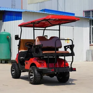 China nuevo lujo clásico EV Club coche levantado 4 pasajeros eléctrico carrito de golf calle legal con caja de carga