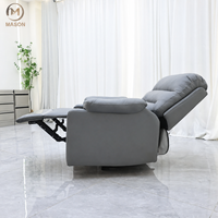 MASON Fauteuil de salon de coiffure haut de gamme moderne pour soins du cuir chevelu, inclinable électriquement, avec structure en bois, et siège-canapé pour soins du visage