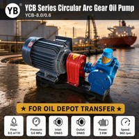 Pompe à huile à engrenages circulaires YCB-8/0.6, 8,0 M3H, 3 KW, en acier 40Cr, avec moteur AC