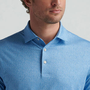 เสื้อโปโลกอล์ฟสีทึบสำหรับผู้ชายเสื้อกีฬาเบาแนววินเทจทรงหลวมพิมพ์ลายไม่หดโลโก้ - Product Image 6