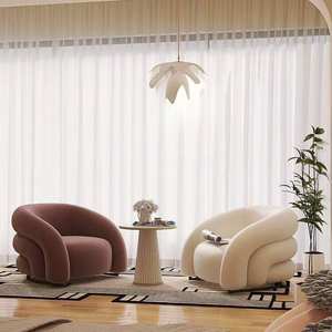 ファッション シンプル パーソナリティ レジャーソファチェア ライトラグジュアリー ベルベット シングルソファ リビングルームチェア - Product Image 3