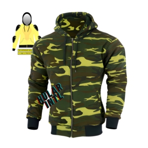 Sudadera con Capucha de Motocicleta con Camuflaje, con Acolchado Interior Homologado por la CE, Retardante de Llama y Transpirable, de Poliéster/Algodón, Unisex para Adultos - Product Image 1