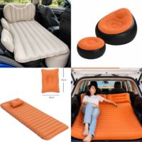 Ensemble de camping gonflable d'extérieur en TPU léger avec matelas pneumatique floqué et canapé-lit gonflable