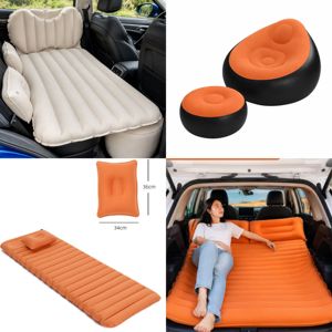 Şişirilebilir Açık Hava Kamp Seti TPU Hafif Floklu Şişme Yatak Hava Uyku Matı Kanepe Koltuk Takımı - Product Image 1