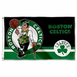 Bandera DE LA NBA para equipo de baloncesto, fiesta, celebración, decoración interior y exterior, Bandera de Boston Celtics