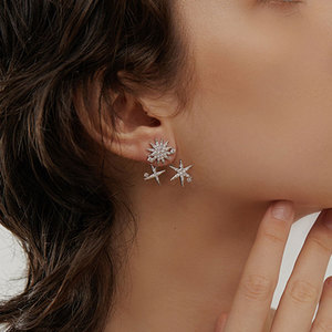 Orecchini a Perno a Forma di Stella a Sei Punte, Gioielli Minimalisti ed Eleganti per Donne, per Uso Quotidiano, Feste e Regalo - Product Image 4