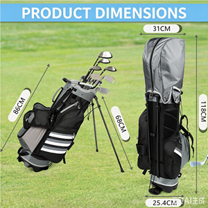 <span class=keywords><strong>Sac</strong></span> <span class=keywords><strong>de</strong></span> <span class=keywords><strong>golf</strong></span> OEM léger, imperméable, avec support, double sangle rembourrée, moderne, unisexe, pour trépied <span class=keywords><strong>de</strong></span> <span class=keywords><strong>golf</strong></span> et organisateur <span class=keywords><strong>de</strong></span> clubs <span class=keywords><strong>de</strong></span> practice - Product Image 4