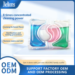 Cápsulas de Lavar Roupa 4 em 1 Proteção Ambiental Produtos de Limpeza Pérolas de Lavar Roupa Removedor de Manchas Cápsulas de Detergente - Product Image 2