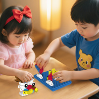 PUNGROW, juguete de construcción educativa, dragón, Mini bloques de animales, modelo simbólico, bloque de animales, juego de decoración, juguetes ensamblados para niños