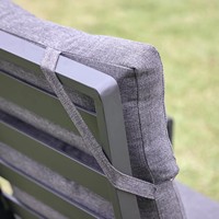 Fauteuil de jardin moderne à vérin à gaz avec coussins, chaise de patio réglable avec structure en aluminium