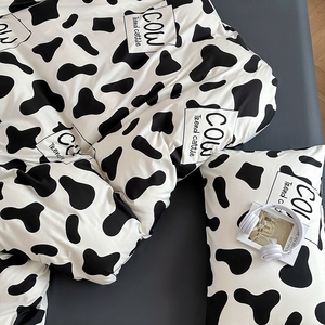 100% polyester linge de lit imprimé <span class=keywords><strong>vache</strong></span> conception housse de <span class=keywords><strong>couette</strong></span> ensemble haute qualité microfibre luxe 4 pièces drap de lit ensemble de literie - Product Image 6
