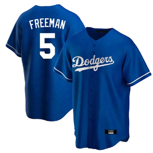 Holesale tittittitaseball erersey os nngeles 5 Freddie reeman 22 Kershaw ersonalized rinenjuaged our ame umeam ersey - Product Image 2