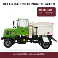 Camion malaxeur à béton de type industriel, réservoir de 2 m3, pour projet industriel