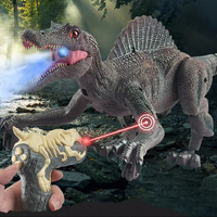 2.4G kablosuz uzaktan kumanda Velociraptor elektrikli oususto-optik sprey dinozor oyuncak Tyrannosaurus Rex modeli çocuk oyuncak