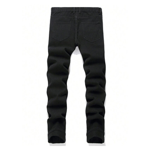 Hoge Kwaliteit Spider <span class=keywords><strong>Web</strong></span> Print Denim Jeans Slim Fit Gescheurde Zwarte Jeans Voor Mannen Street Fashion Skinny Pantalones De Hombre Jeans - Product Image 4