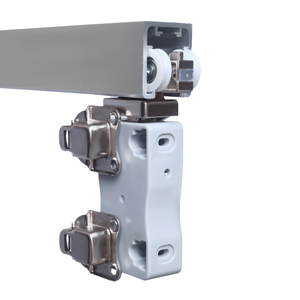 Kit de herrajes metálicos para puertas plegables sin riel, sistema de puerta corredera empotrada para armario, juego de rieles, bisagras y poleas - Product Image 2