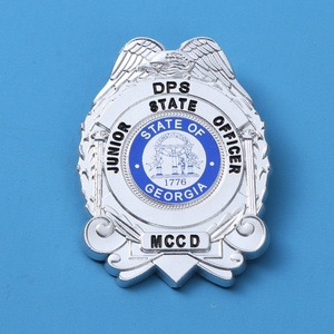 Tùy chỉnh nhựa thủ công mỹ nghệ vàng sáng bóng kết thúc cảnh sát phù hiệu - Product Image 4