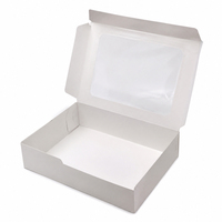 XJY Snack beignet alimentaire boulangerie boîte d'emballage personnalisé fenêtre transparente papier blanc Dessert beignet boulangerie boîte