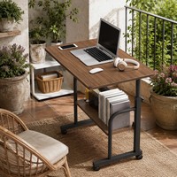 Bureau d'ordinateur moderne pour étudiant, table d'écriture simple, poste de travail pour la maison, le bureau, la chambre, le dortoir, l'école, espace d'apprentissage