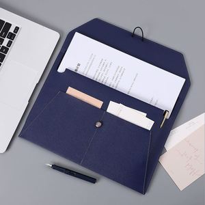 File Folder A4 Document <b>Bag</b> <b>Leather</b> Folder Business Contract Invoice Data Storage <b>Bag</b> File Folder Briefcase - Product Image 3
