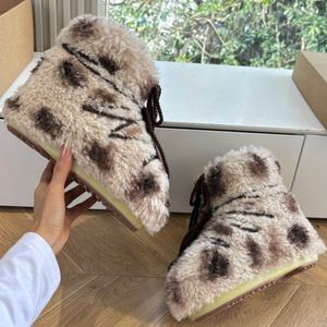 Bottes hautes en cuir véritable noires décontractées unisexes pour l'automne et l'hiver, bottes de neige de luxe de haute qualité, tendance et chaudes - Product Image 1